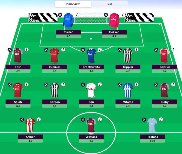 expert gw10 wildcard team